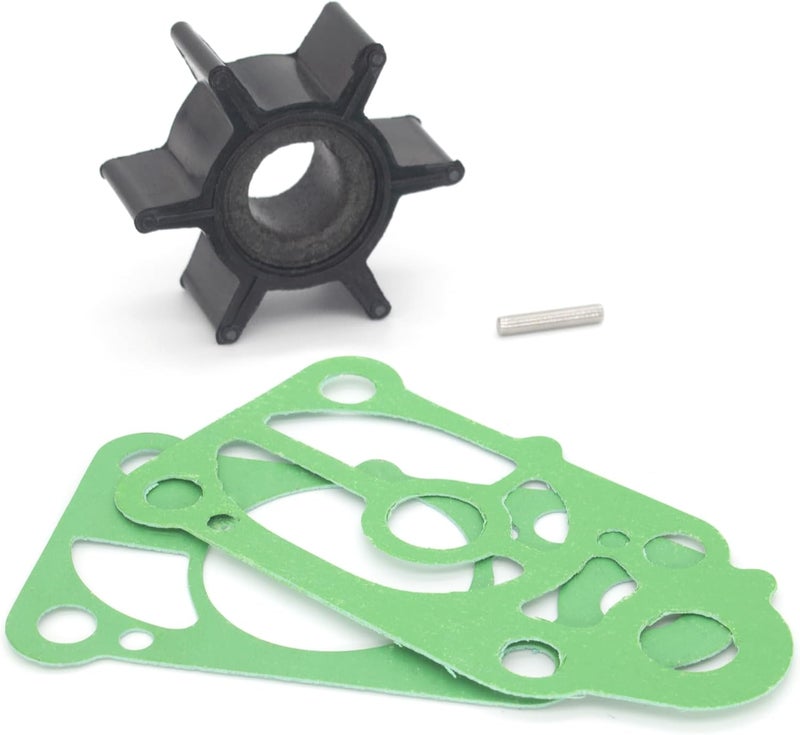 QUICKMARINER QuickMarine 161543 Water Pump Impeller Service Kit for Mercury Marine 2 2.5 3 3.3 HP Outboard Motor Replacement 47-16154 Sierra 18-3098 with Gasket and Key Pin - Image 1